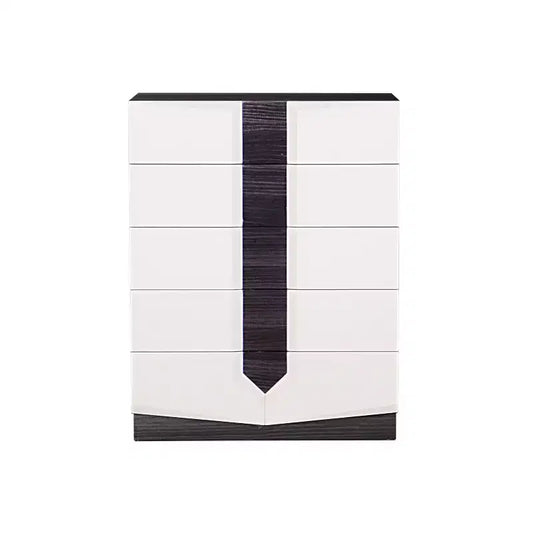 HomeStock 22 in.H Plastic Vertical Dressers with 5 - Drawers in Gray Finish