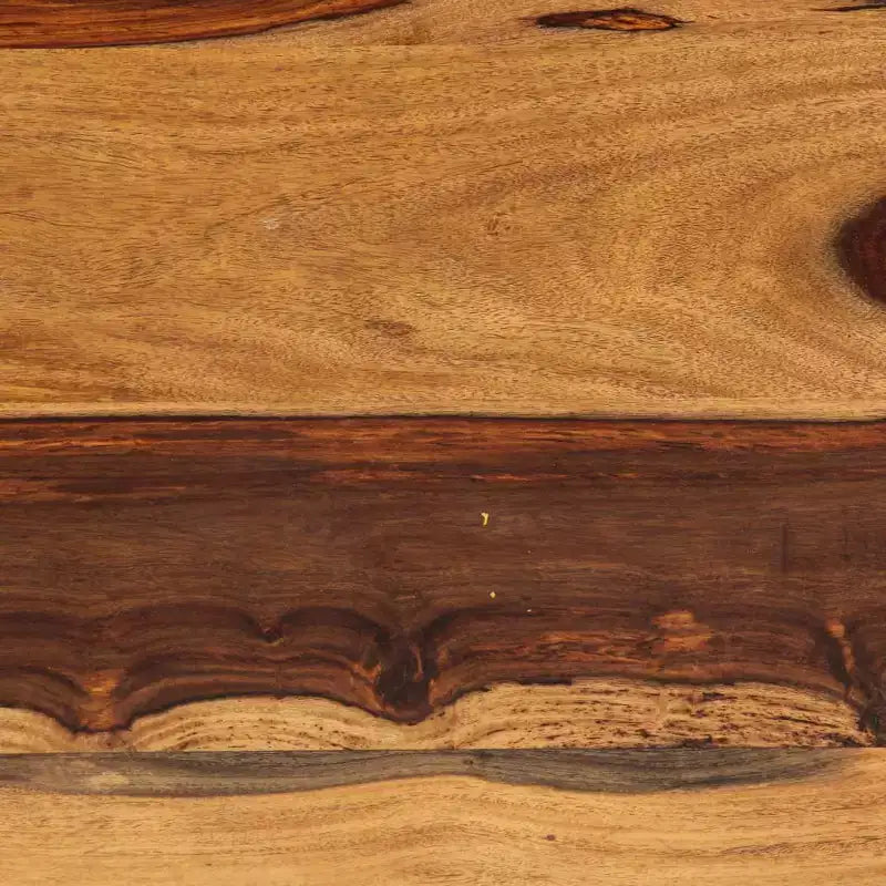 Tavolino da caffè Marrone in legno massello di acacia, Acciaio verniciato a polvere