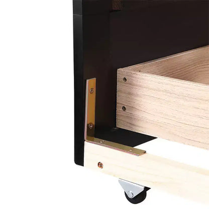 Divano Letto in Legno Matrimoniale con Letto Estraibile e Due Cassetti Contenitori, Struttura Letto Estensibile, Divano Letto per Camera da Letto Soggiorno