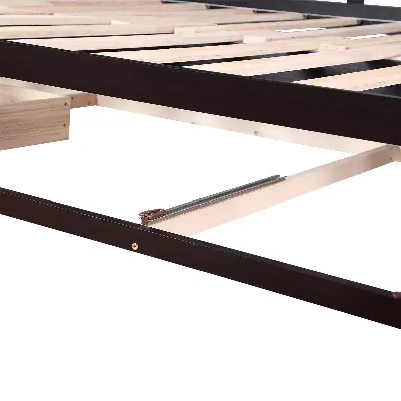 Divano Letto in Legno Matrimoniale con Letto Estraibile e Due Cassetti Contenitori, Struttura Letto Estensibile, Divano Letto per Camera da Letto Soggiorno