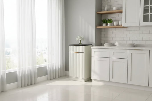 Homy Casa Tilt-Out Trash Can Cabinet with Pull-Out Bin for Kitchen, Entryway or Laundry Room