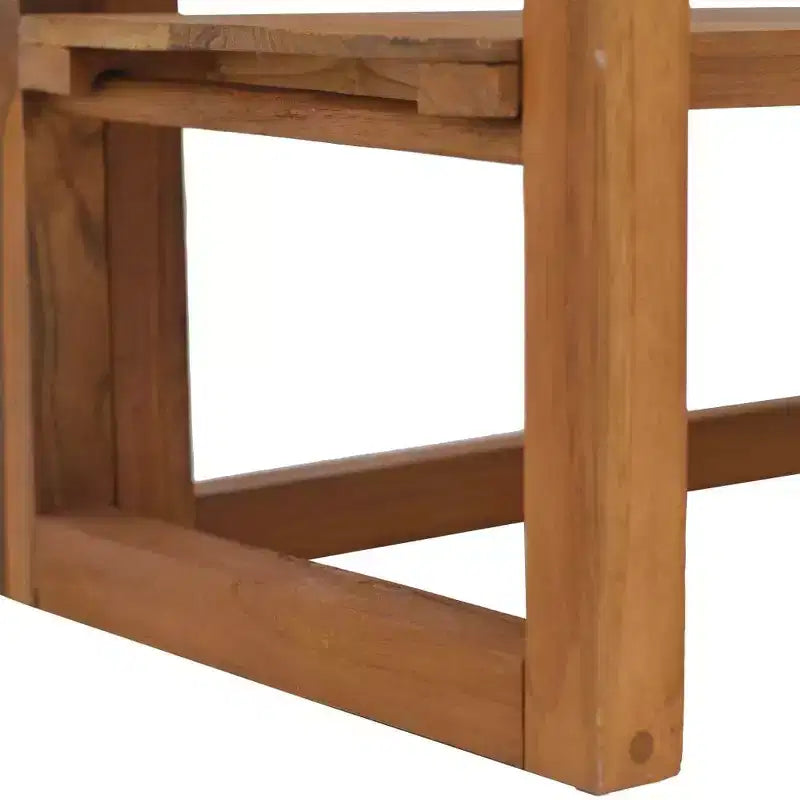 Scaffale in legno massello di teak con 4 ripiani regolabili