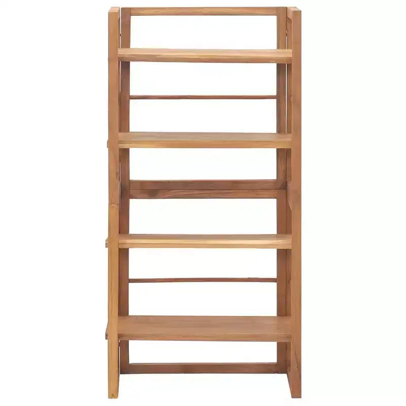 Scaffale in legno massello di teak con 4 ripiani regolabili