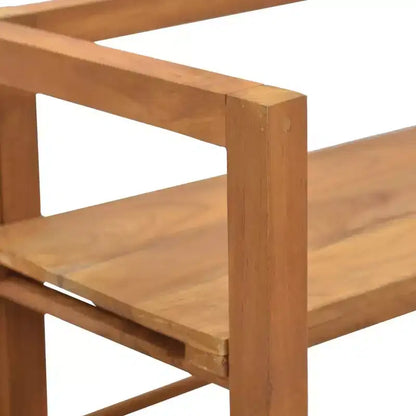 Scaffale in legno massello di teak con 4 ripiani regolabili