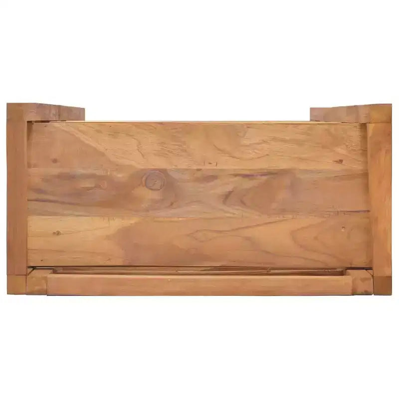 Scaffale in legno massello di teak con 4 ripiani regolabili