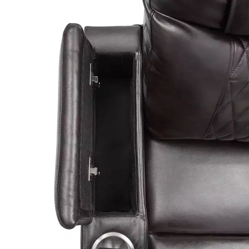 Poltrona Reclinabile Elettrica con Porta di Ricarica USB, Portabicchieri e Illuminazione Ambientale
