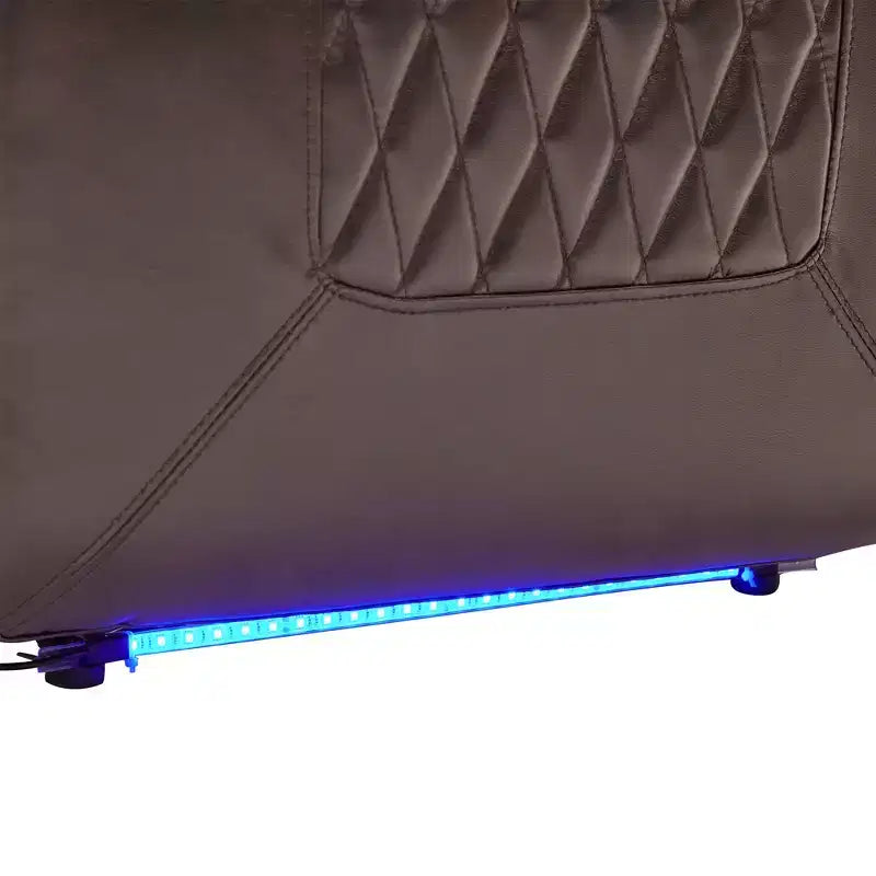 Poltrona Reclinabile Elettrica con Porta di Ricarica USB, Portabicchieri e Illuminazione Ambientale