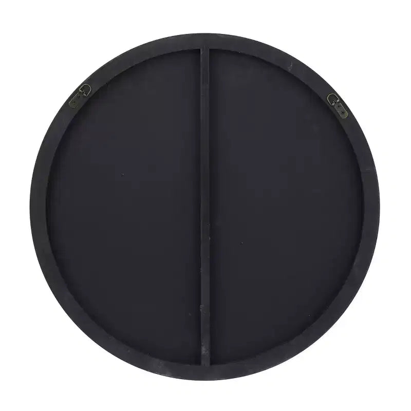 Specchio da parete rotondo da 30" con cornice sottile in legno minimalista